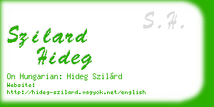 szilard hideg business card