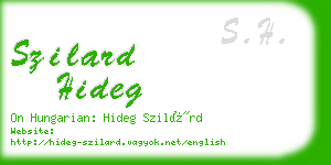 szilard hideg business card